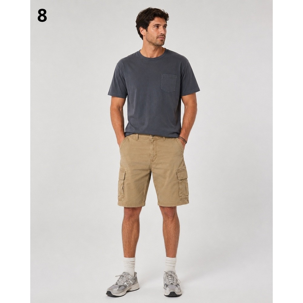 Eddie Bauer Outdoor Cargo Shorts Mens 36 Brown Cotton Pockets Gorpcore‎